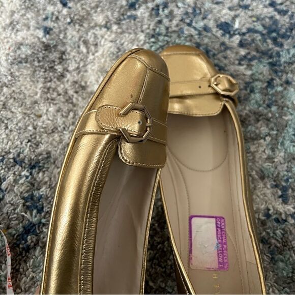 Cole Haan Gold Demi Driver Shoes Flats - Picture 5 of 9